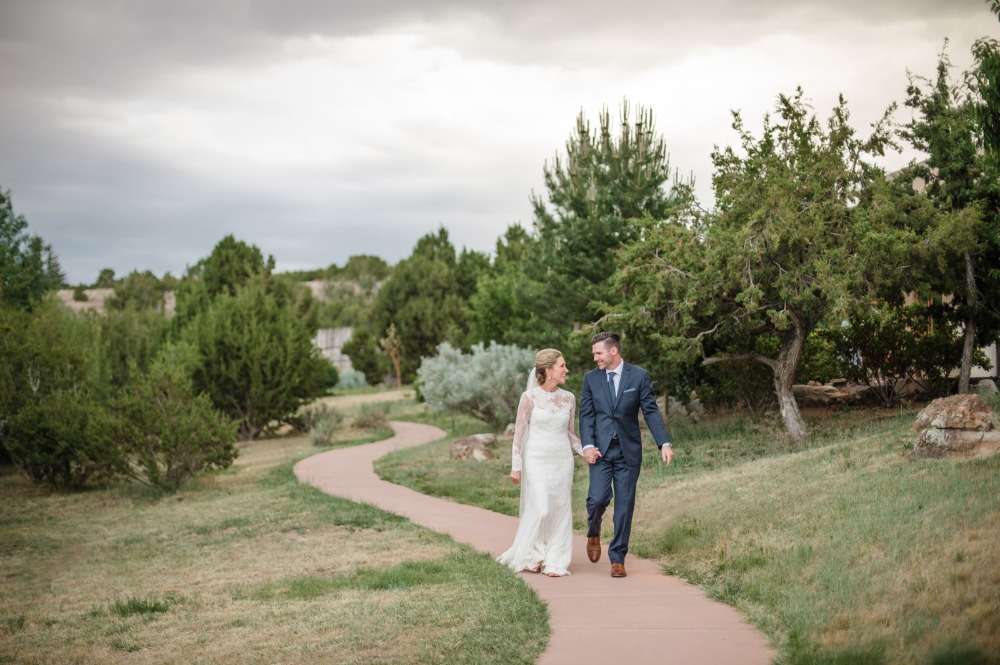 Candid bride and groom photo