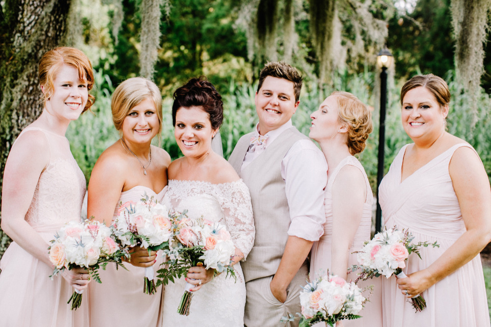 light pink bridesmaid dresses