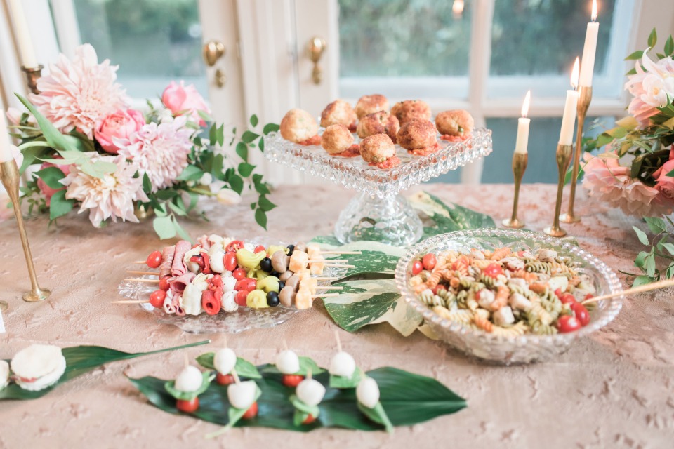 Bridal shower food spread