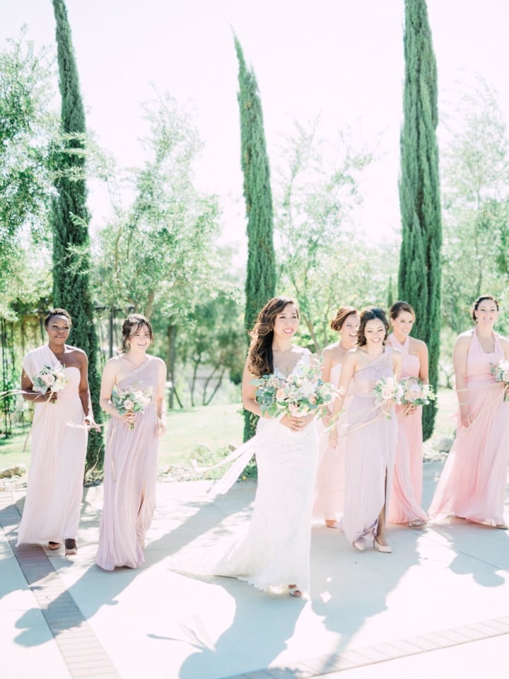 bride and her bridesmaids