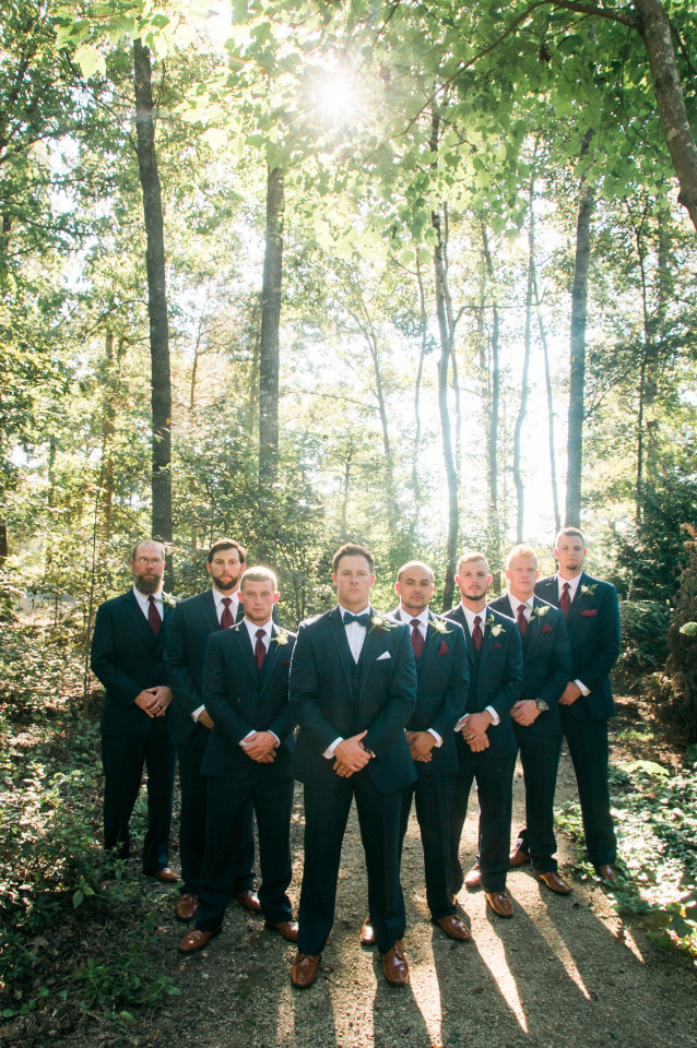 classic black groomsmen attire with bowties