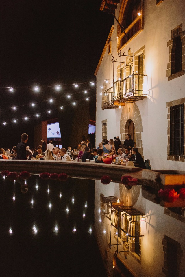 Sparkly outdoor reception