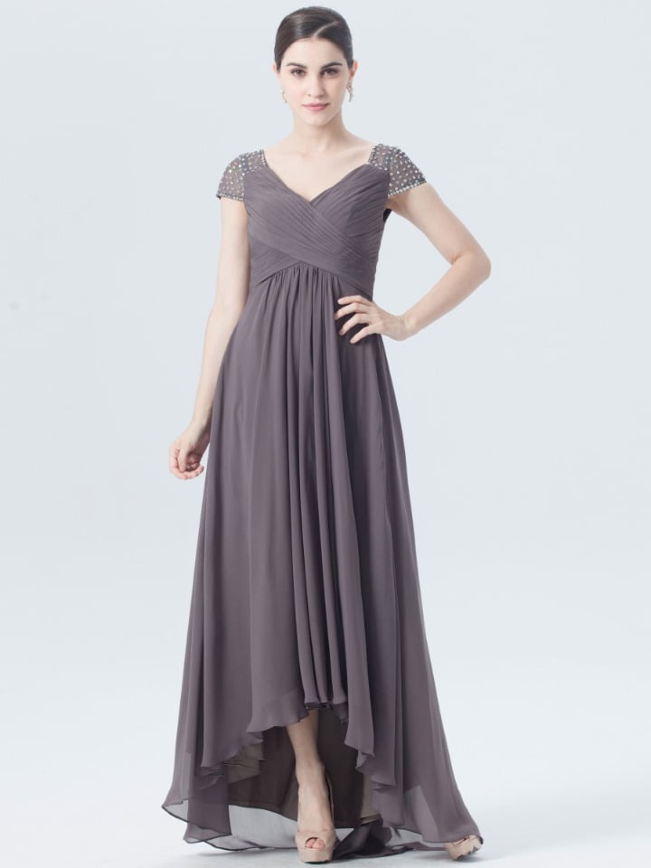 grey bridesmaid dresses from forherandforhim.com