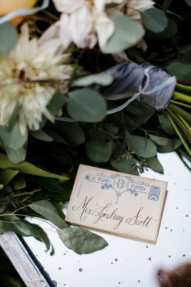 art nouveau wedding escort cards