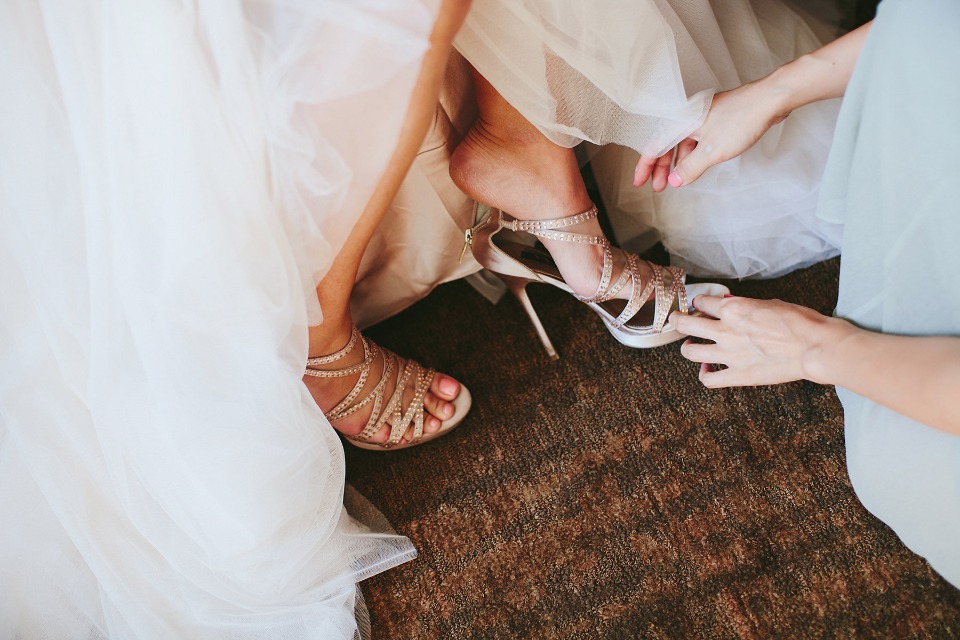 strappy wedding shoes