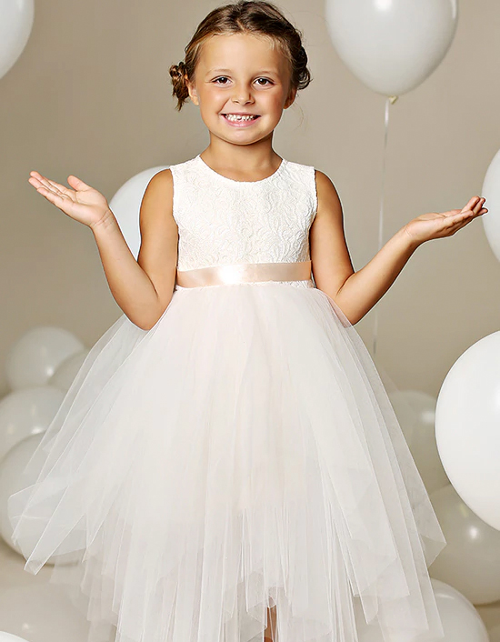 tuelle flower girl dress