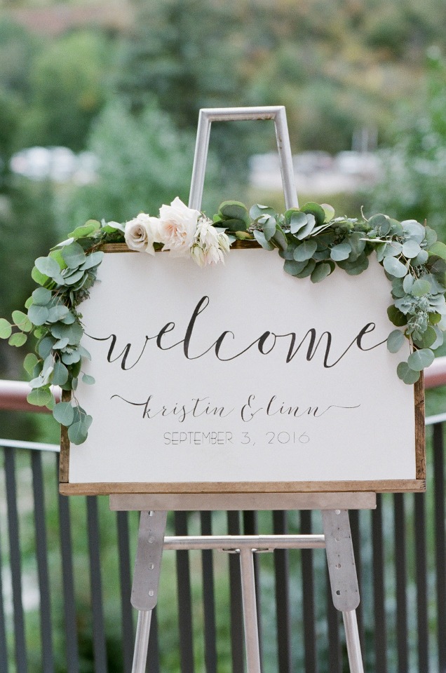 calligraphy wedding welcome sign