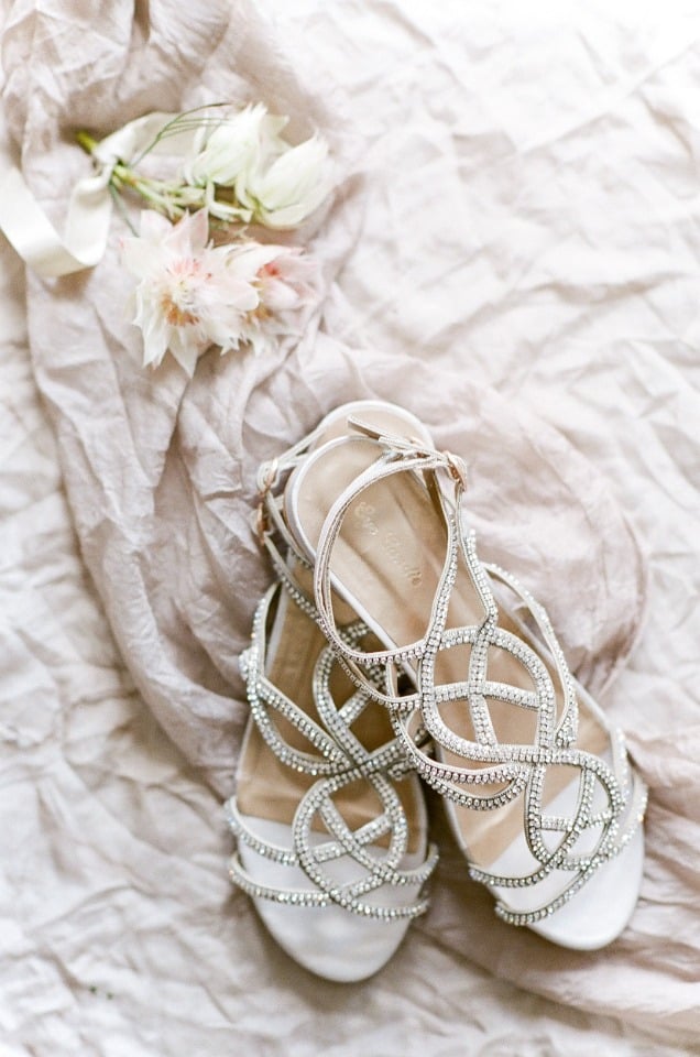 strappy wedding flats