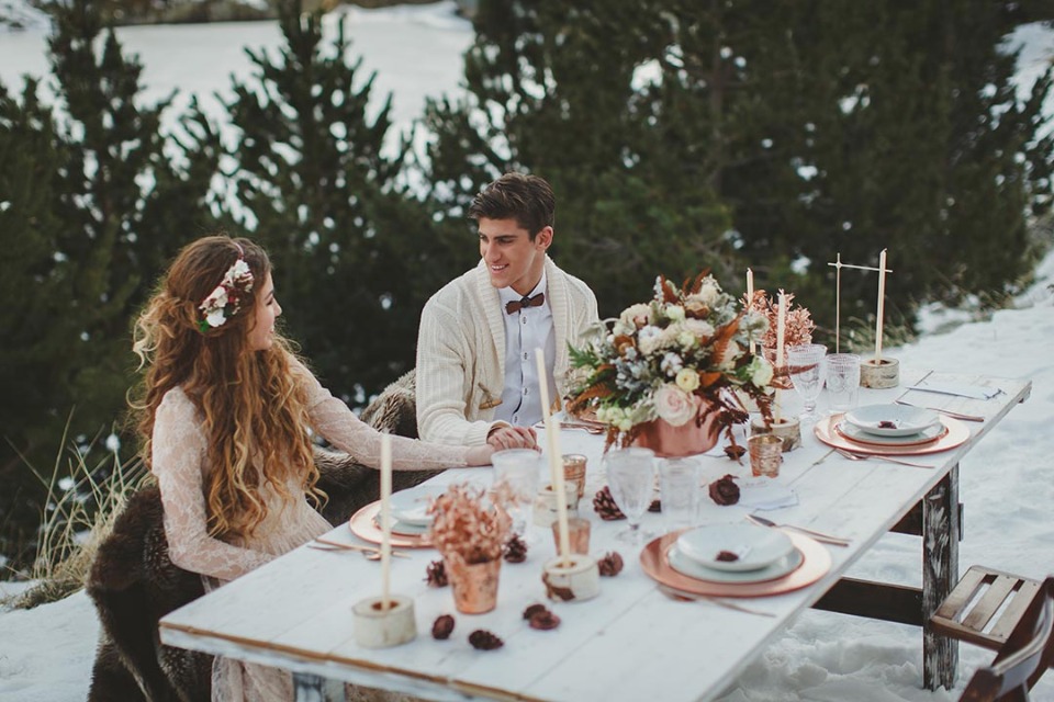 Winter reception decor