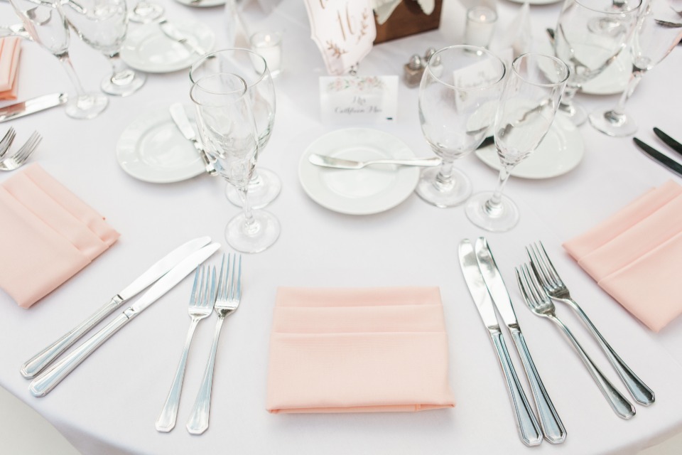 Pretty blush napkins