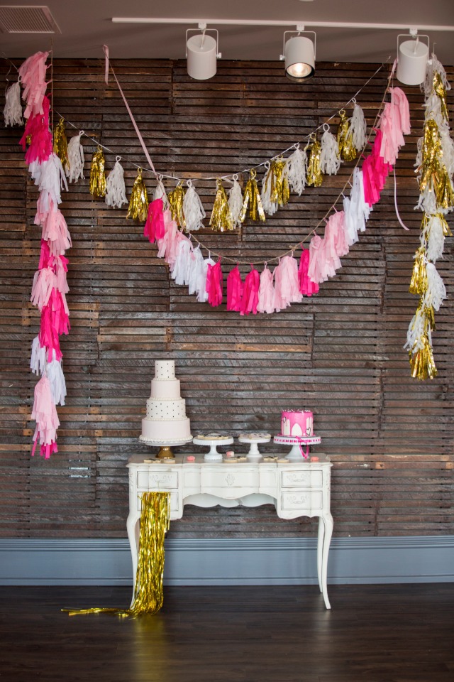 tassle cake table decor