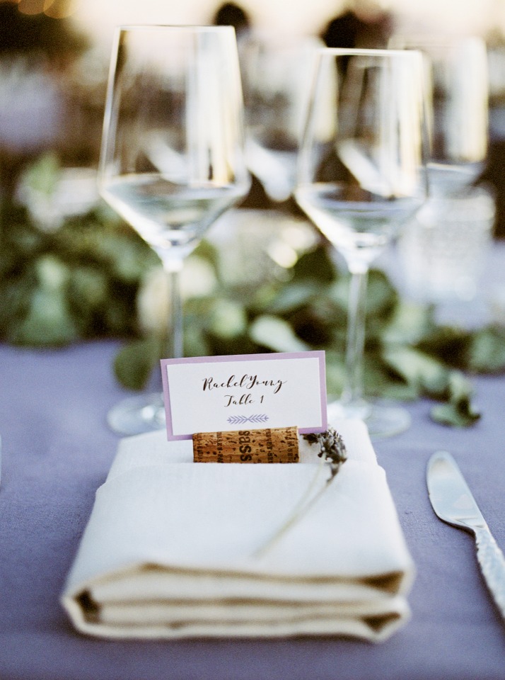 Cork place card holder