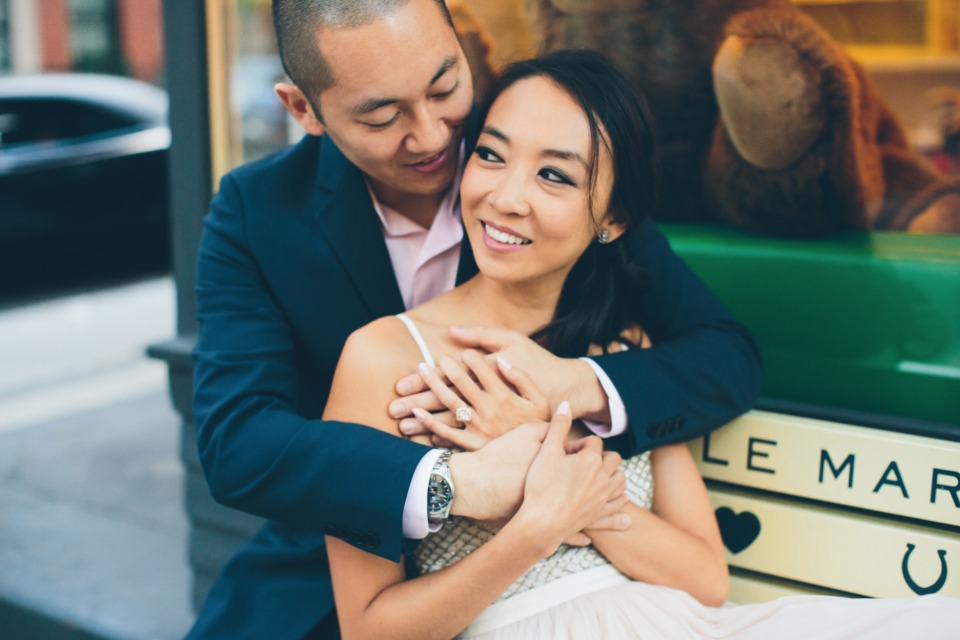 stylish West Village engagement shoot