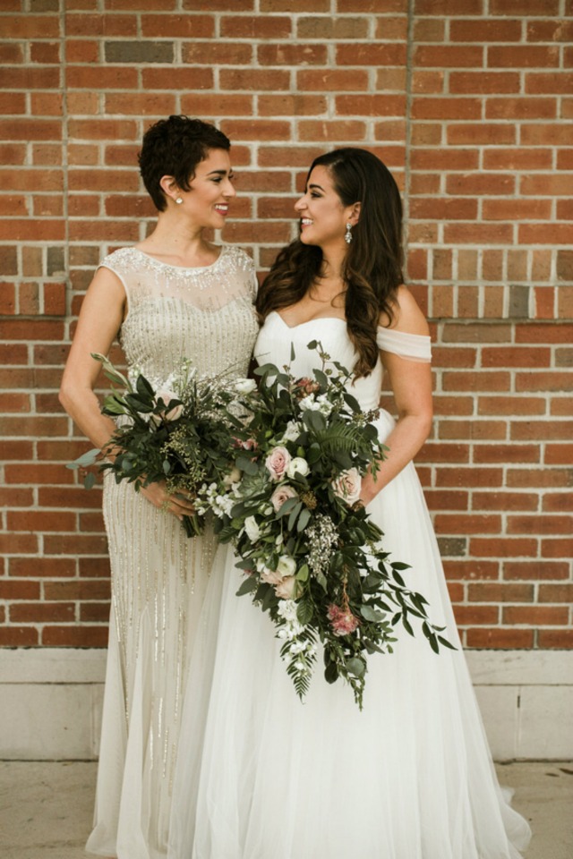 bride and maid of honor