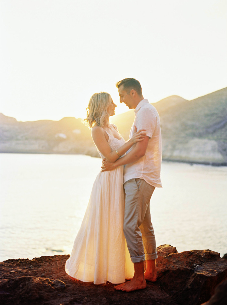 When You Give A Girl A Ring In Santorini, Greece Magic Happens