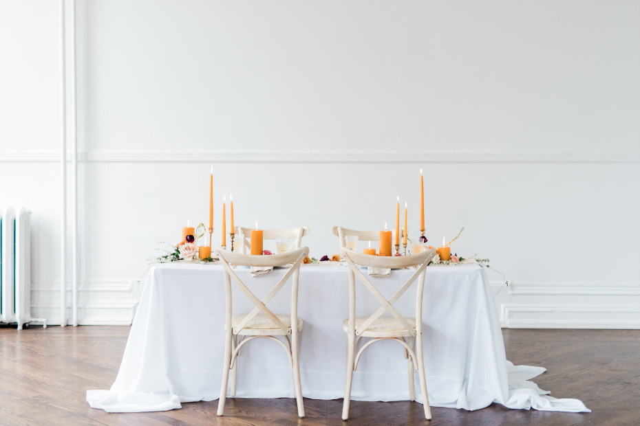 romantic and simple wedding reception