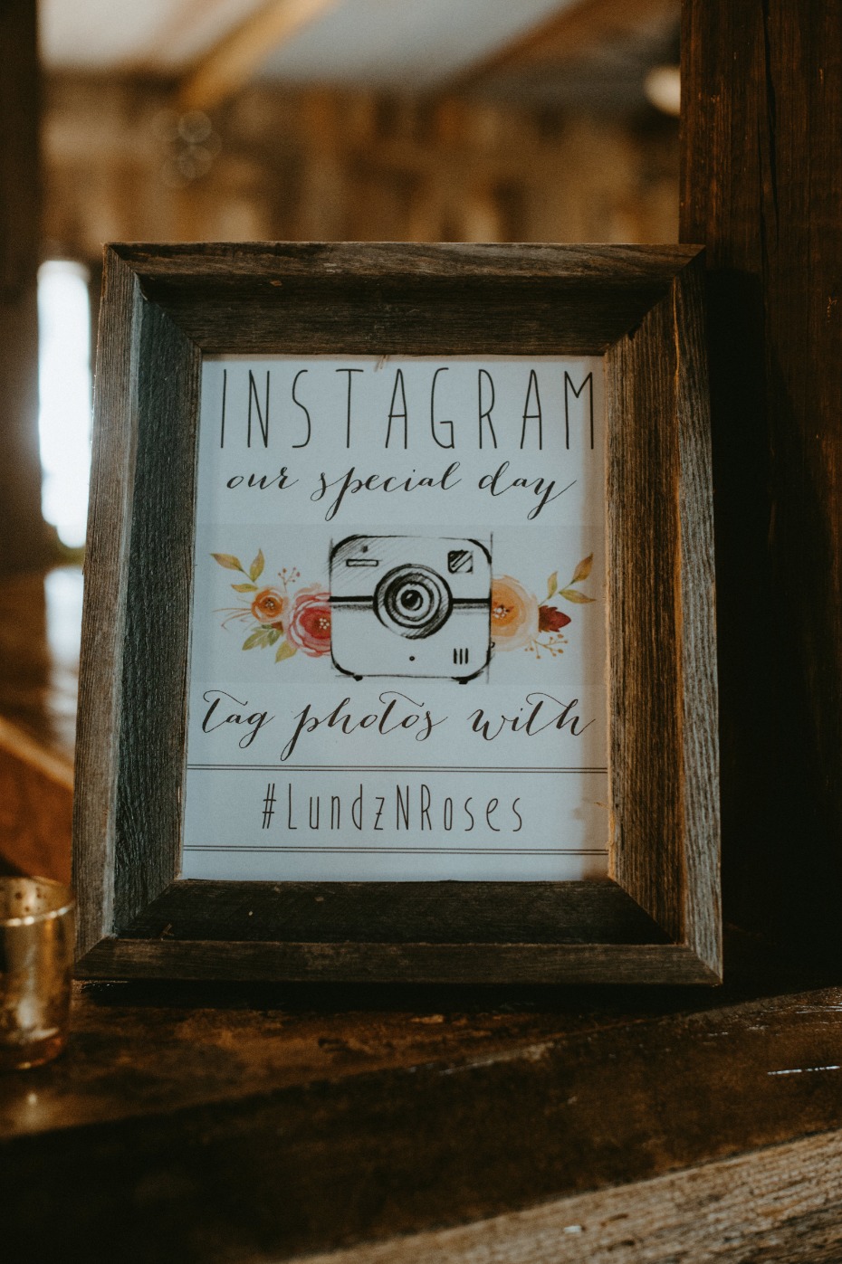 Fun wedding IG tag