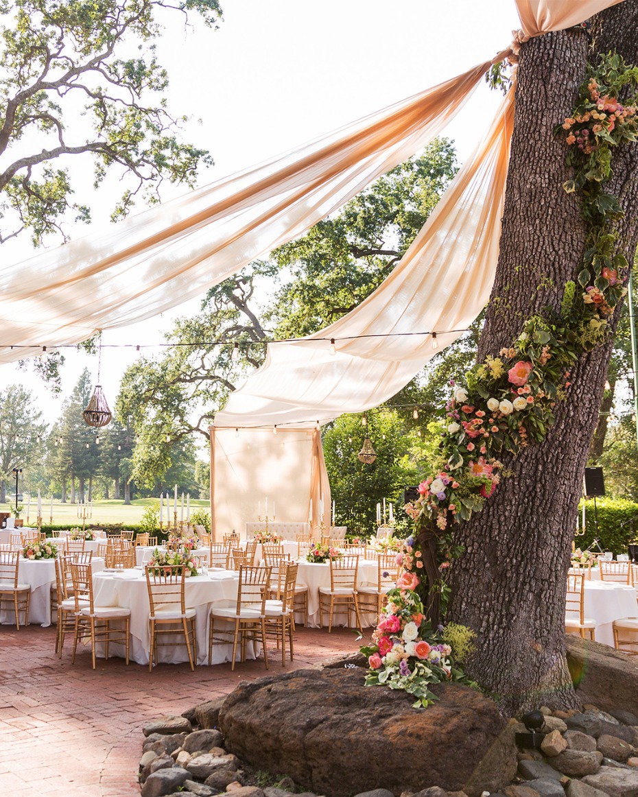 outdoor wedding reception