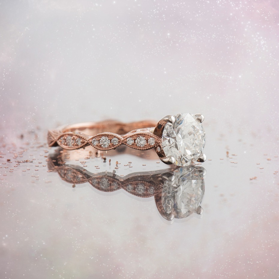 rose gold engagement ring