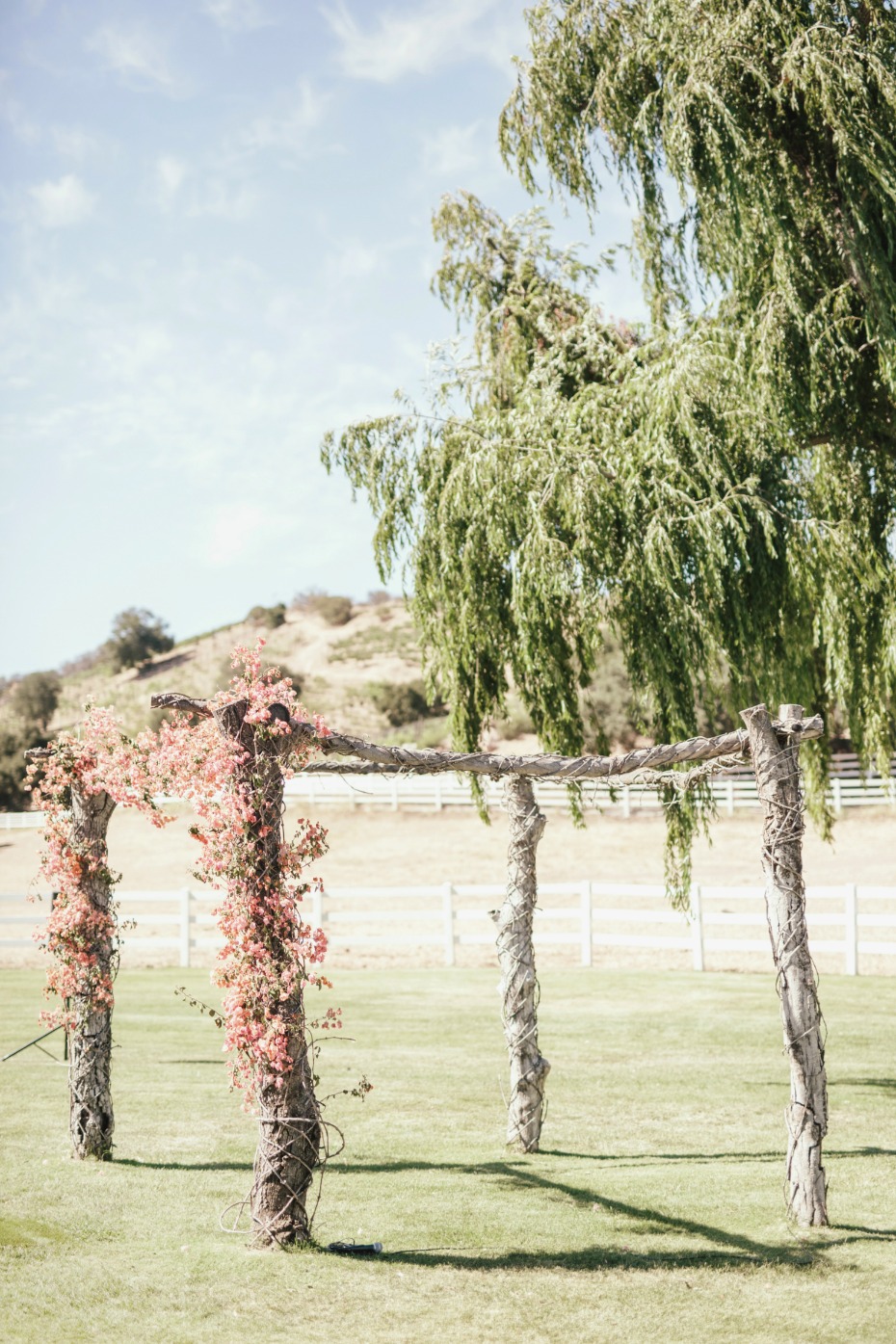 rustic wooden wedding arch