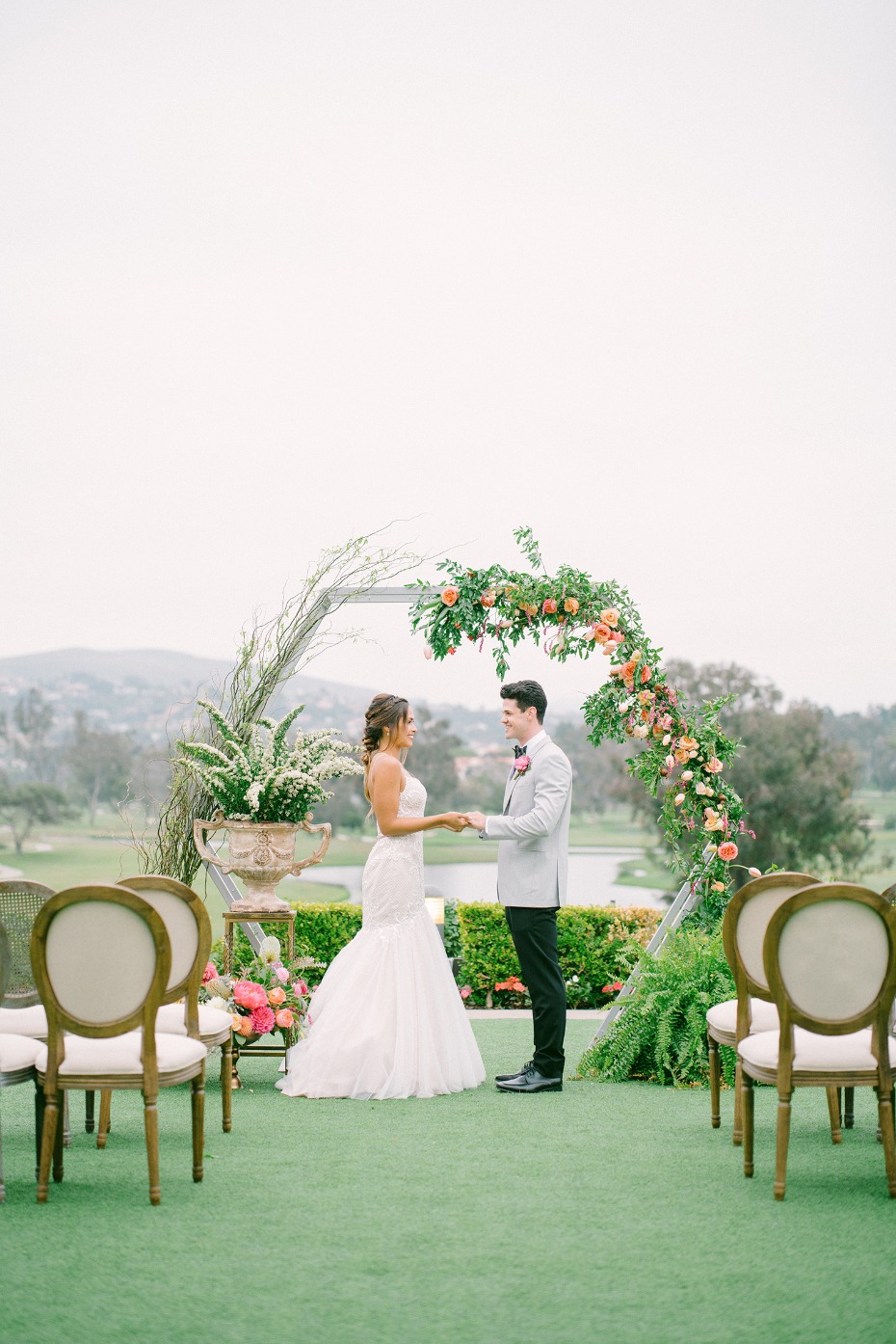 hexagon wedding arch