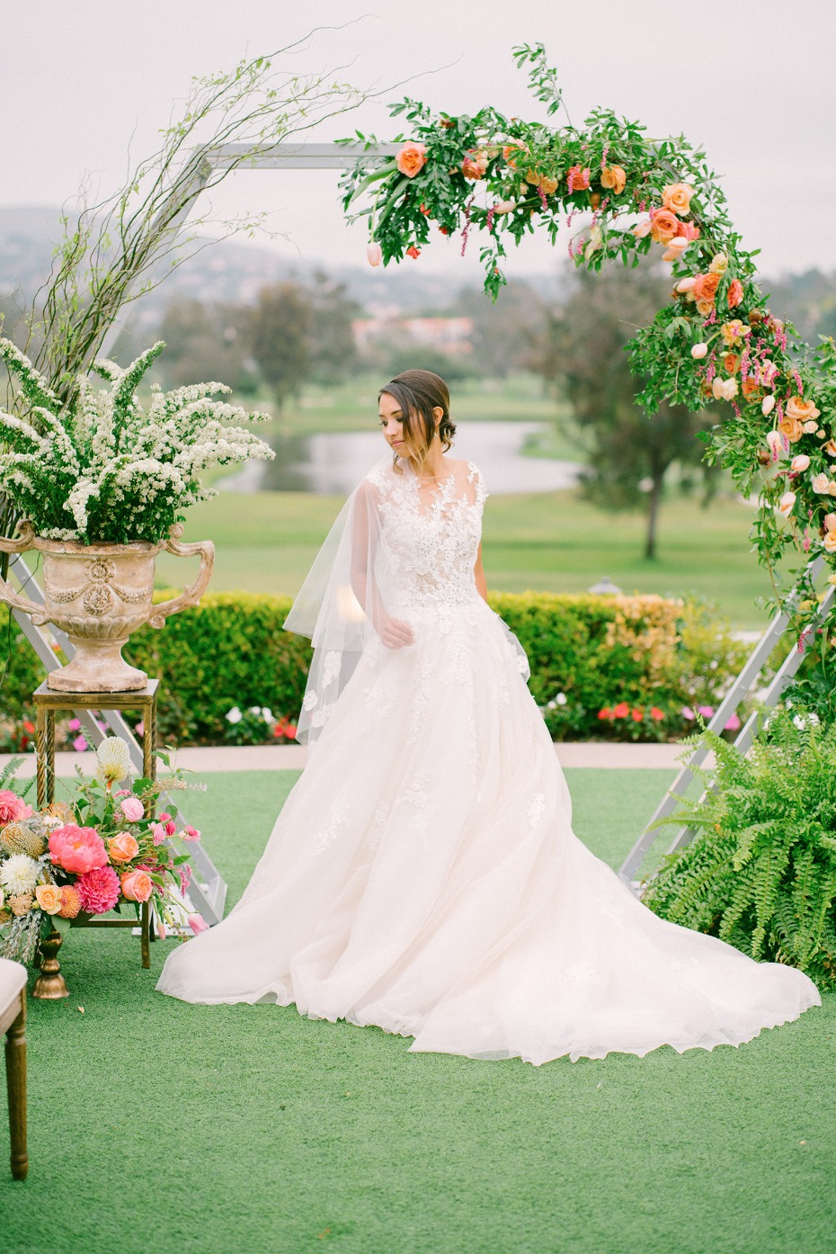 classic wedding bridal look