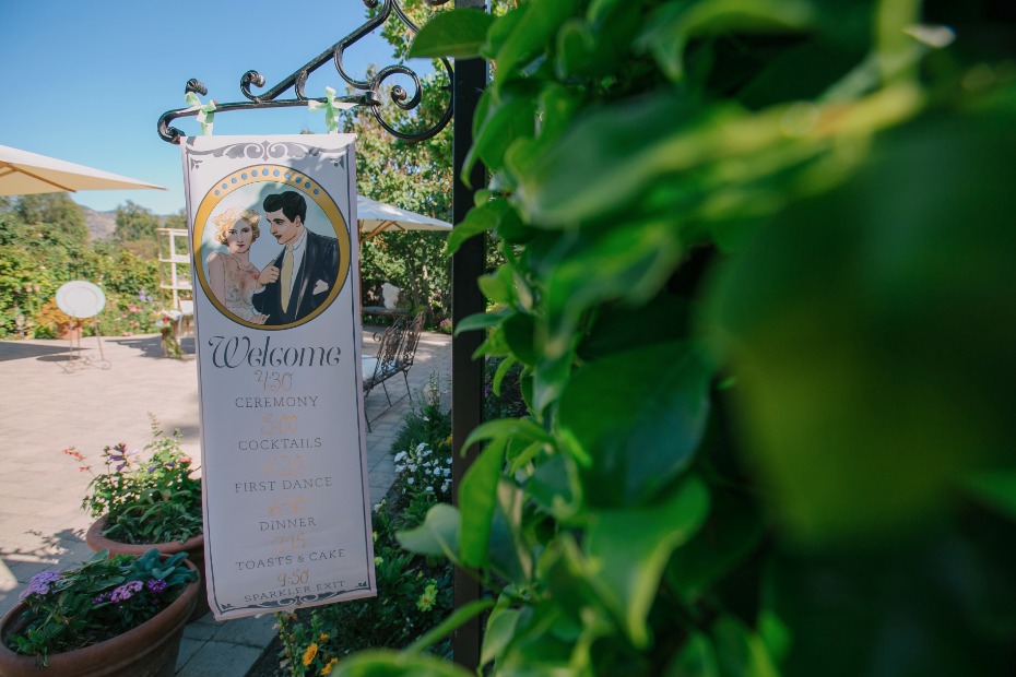 Art Nouveau wedding sign