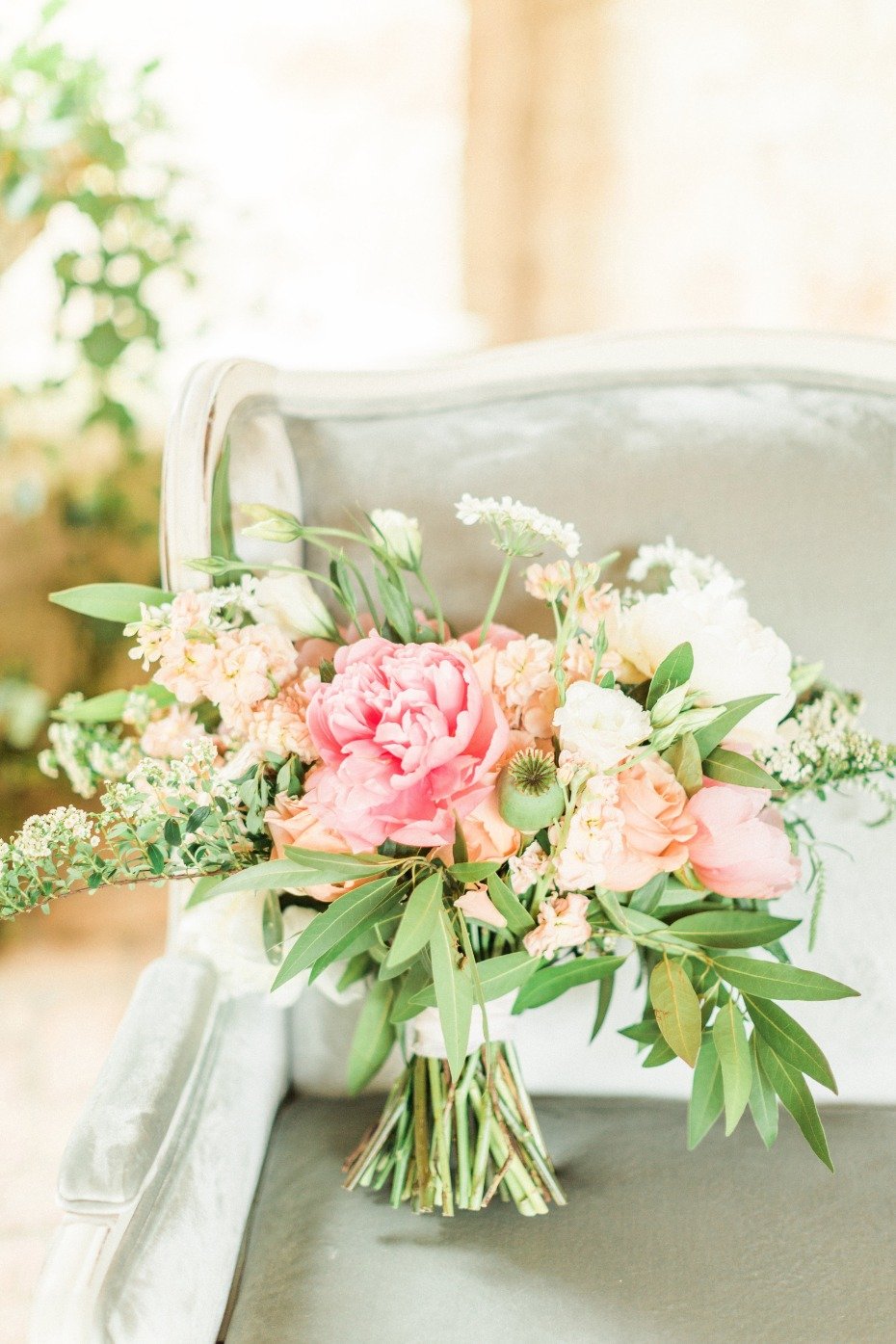 blush and pink bouquet