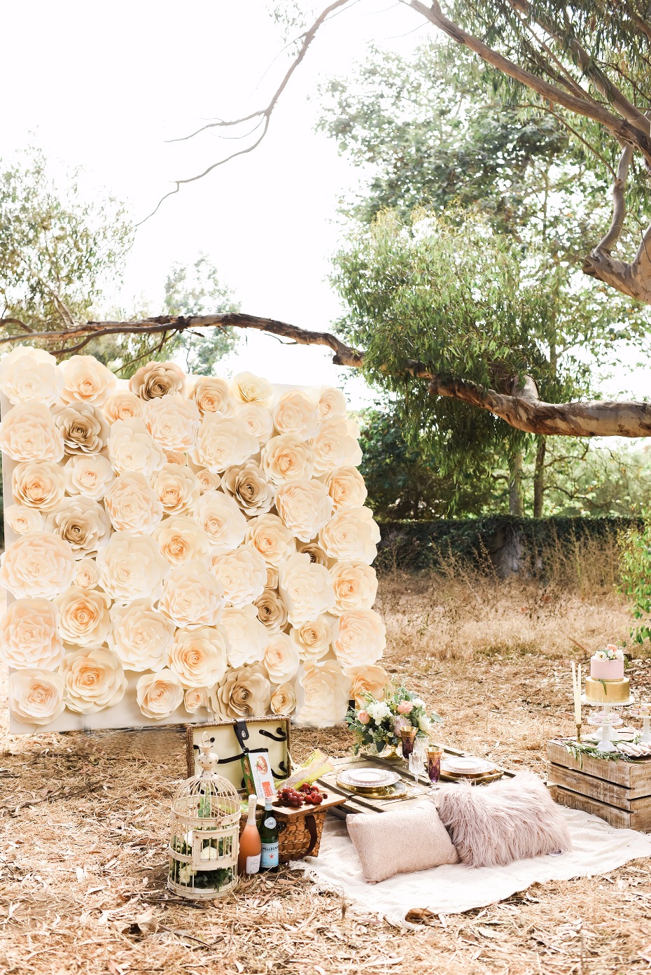 PAPER flower wall backdrop