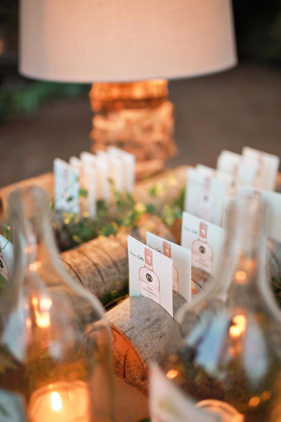 wine themed escort cards