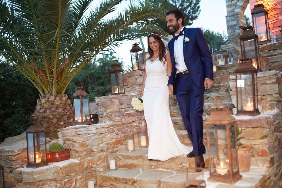 bride and groom wedding entrance