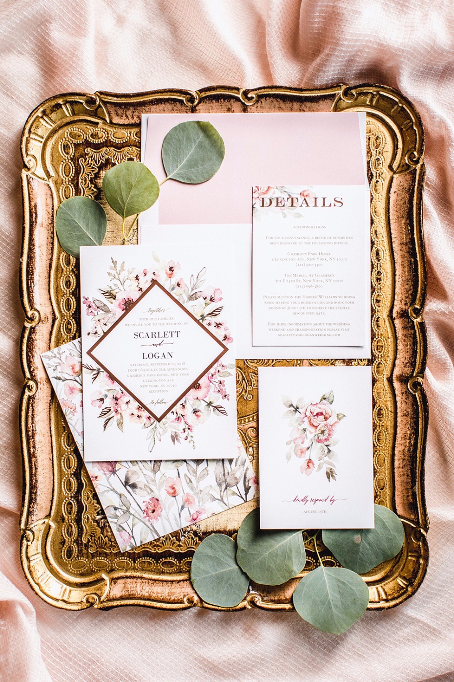 romantic wedding invitations