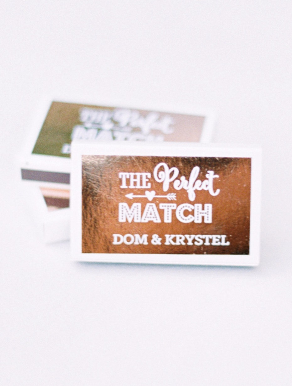 cute personalized match book favors