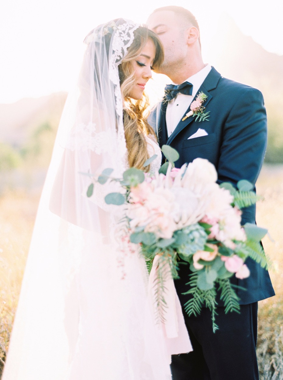 desert sunset wedding photo idea