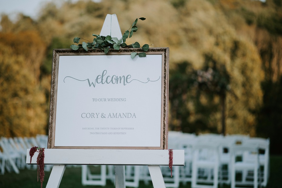 Welcome wedding sign