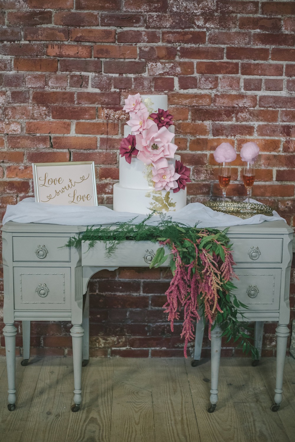 pinkandburgundypaperflowerweddingideas23