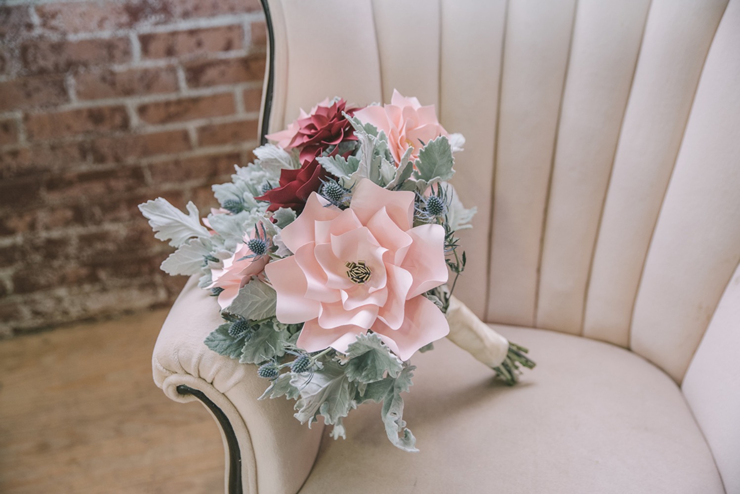 pinkandburgundypaperflowerweddingideas82