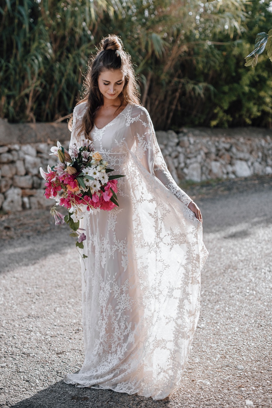 boho style wedding dress for your laid back bridal style