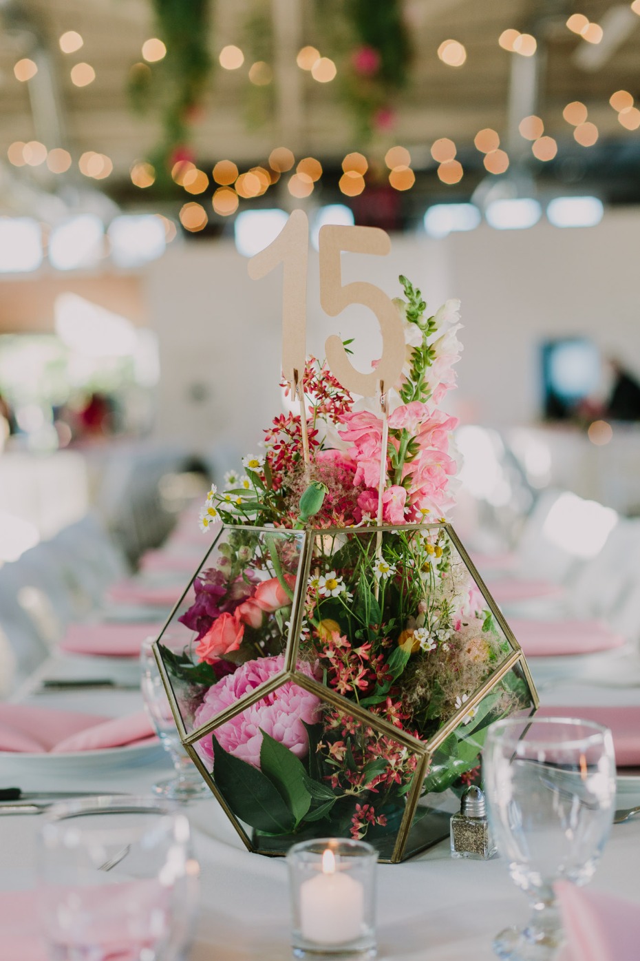 Geometric centerpiece idea