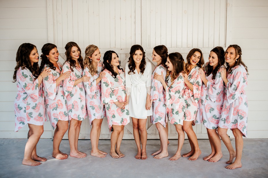 Colorful bridesmaid robes