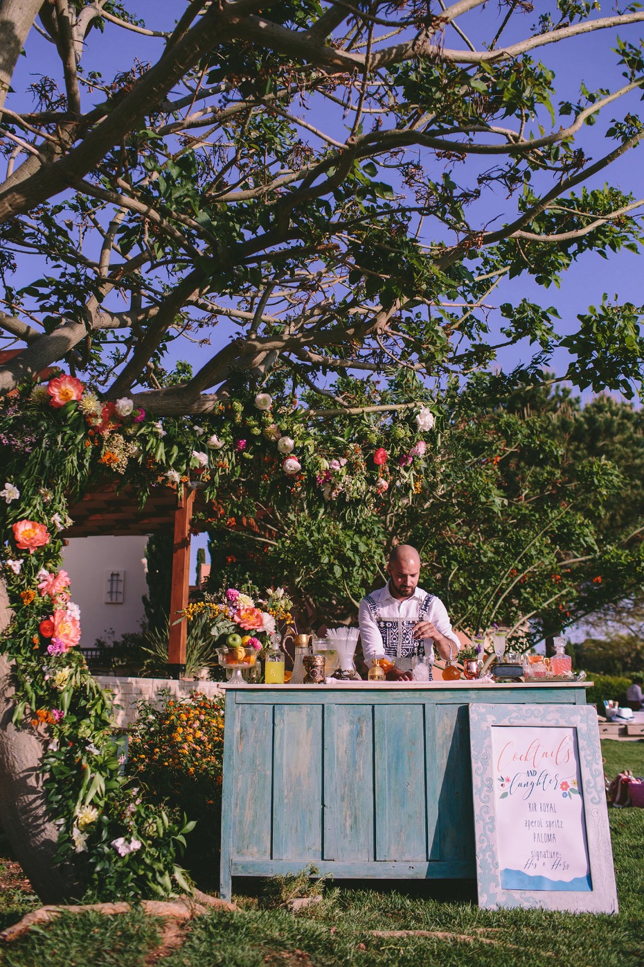 Garden wedding bar