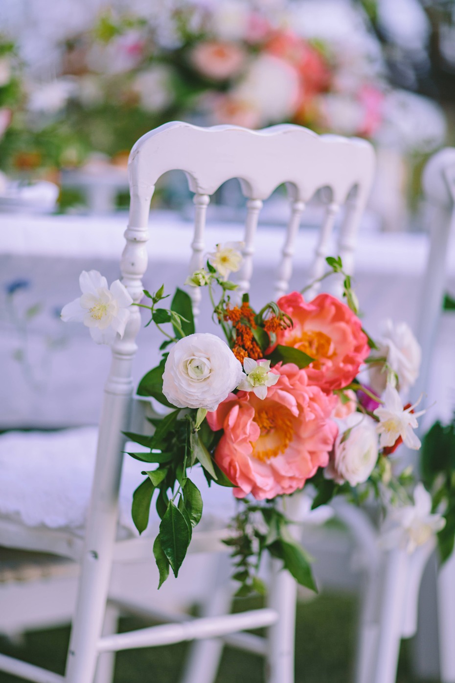 Flower chair accents