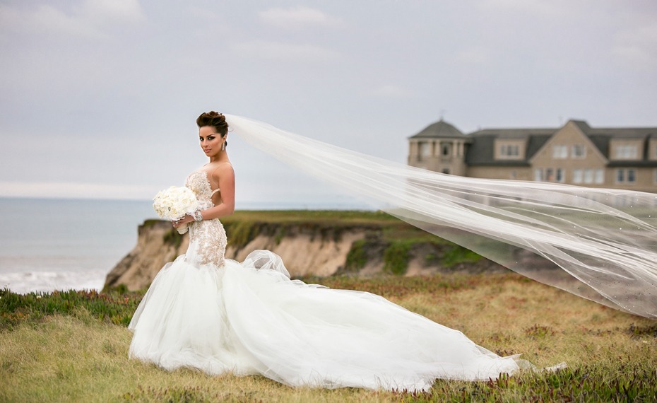 bride in an epic Galia Lahav wedding dress