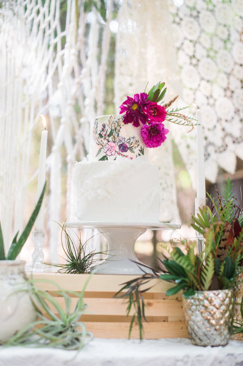 Mini cake with flowers