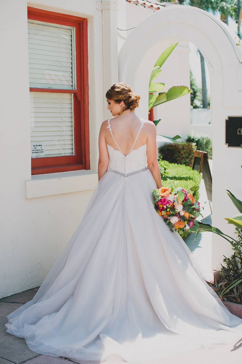 wedding dress with unique detailing