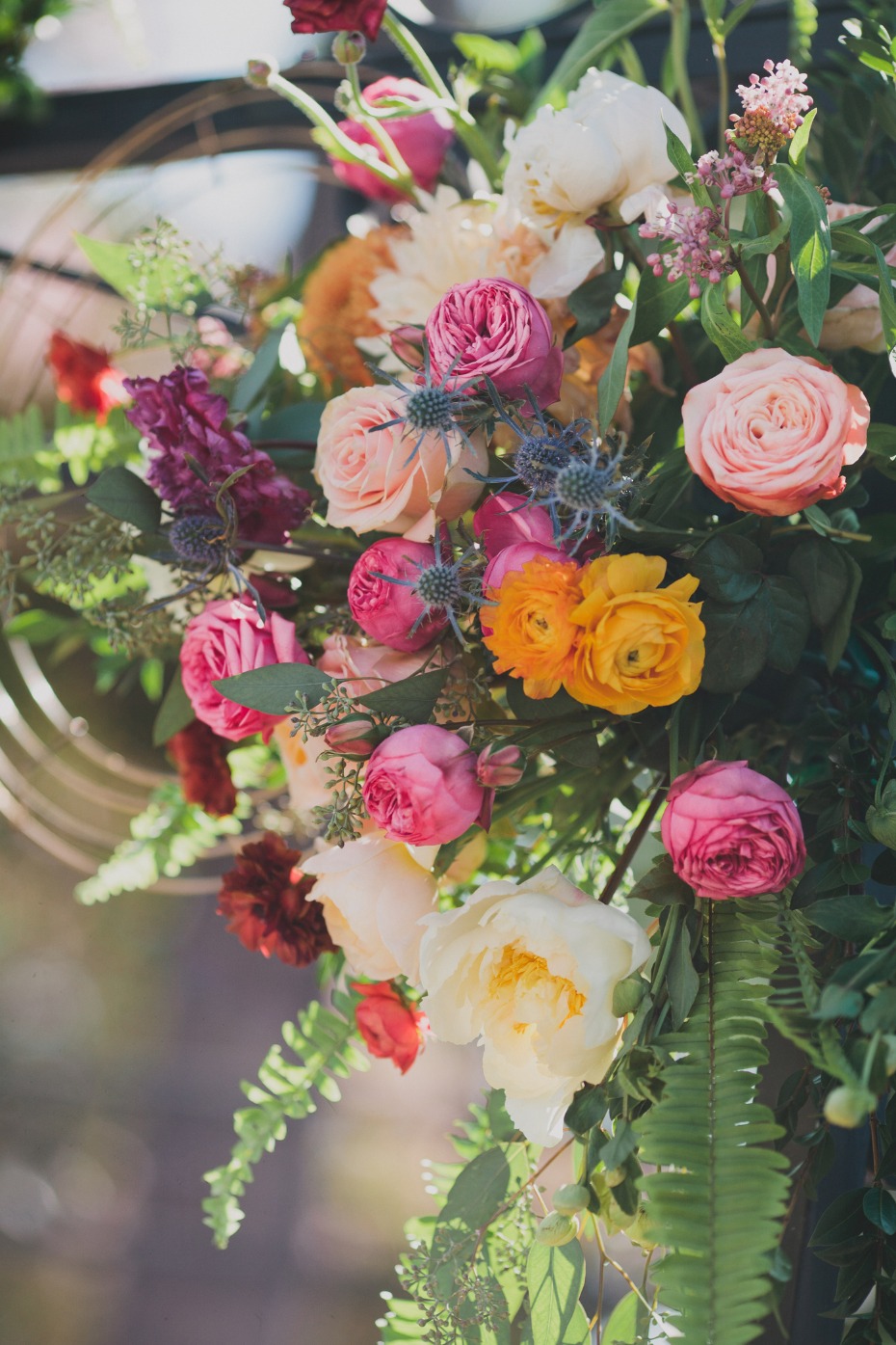 summer time wedding florals