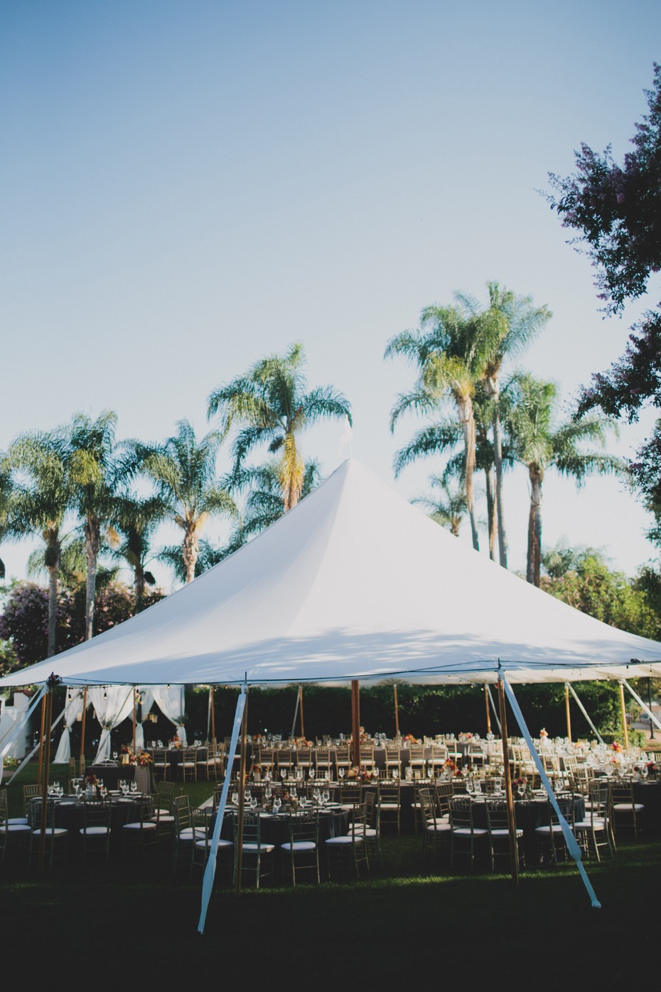 wedding reception under a tent