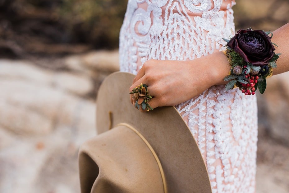 boho bridal floral accessories