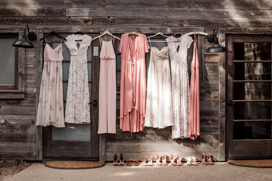 Mix and match bridesmaid dresses