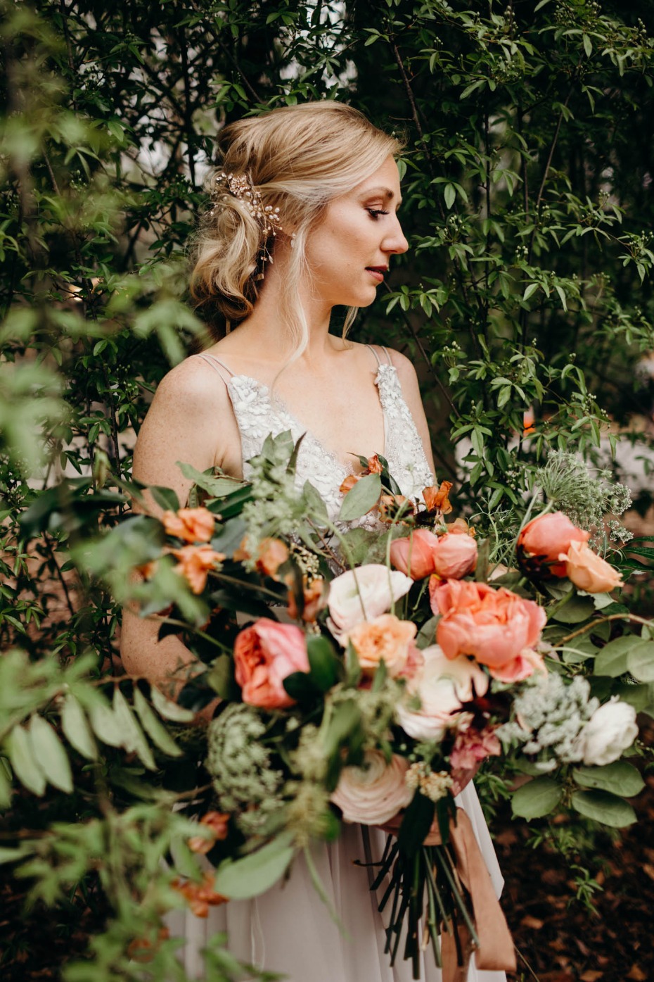 Springtime wedding bouquet